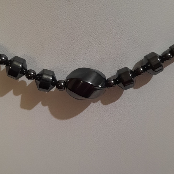 Hematite Necklace set of two, one with Green Aventurine - Picture 2 of 9